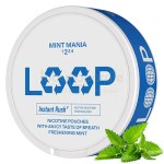 Pliculete cu nicotina de tarie slab spre mediu cu aroma mentolata marca Loop Mint Mania